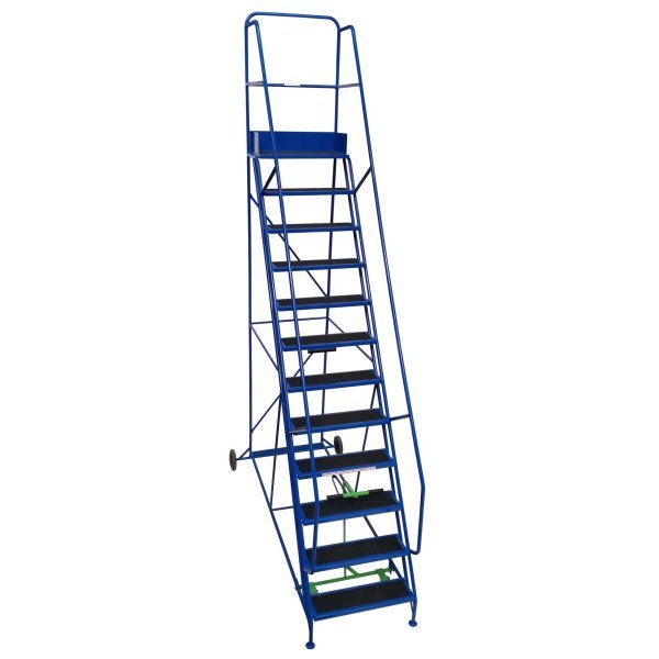 Extra wide mobile warehouse safety steps